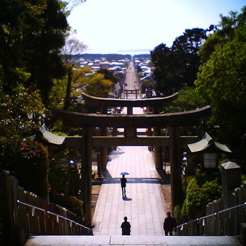 海まで一直線。