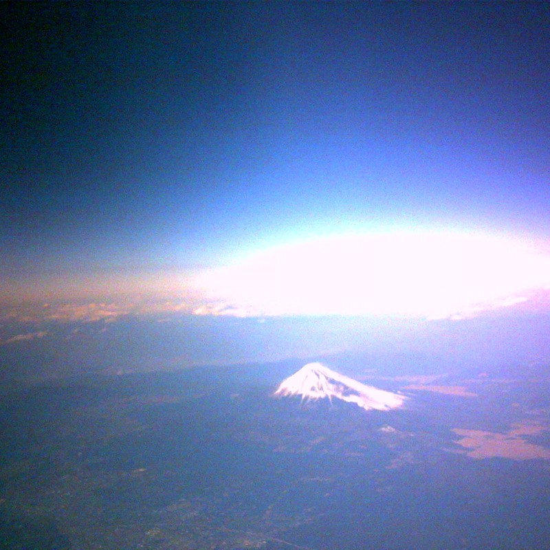 飛行機から見えた2010/1/2の富士山