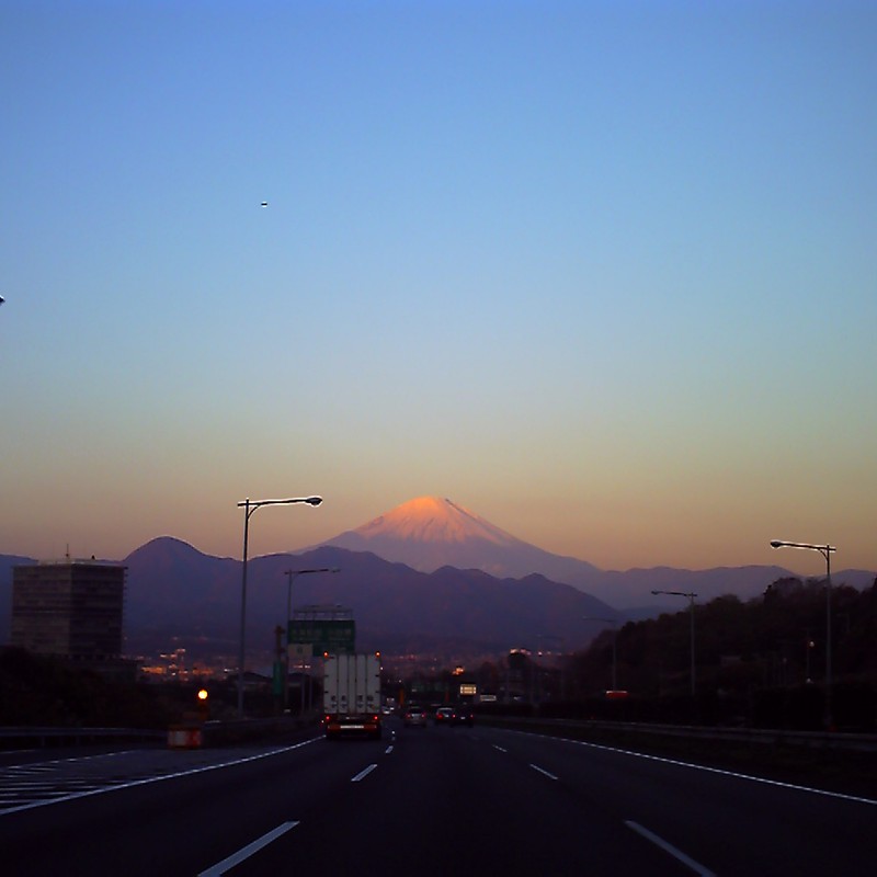 富士に向かって