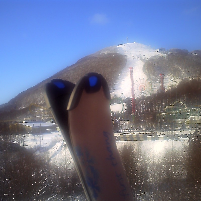 冬の遊園地feat.スキー板