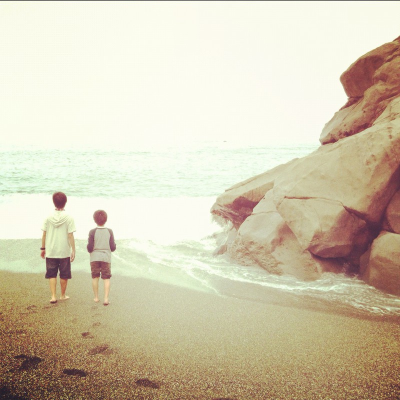 曇り空と桂浜とビーチボーイズ