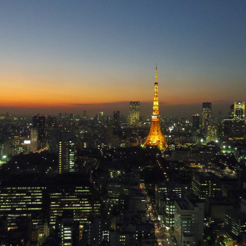 東京タワー　夕焼け