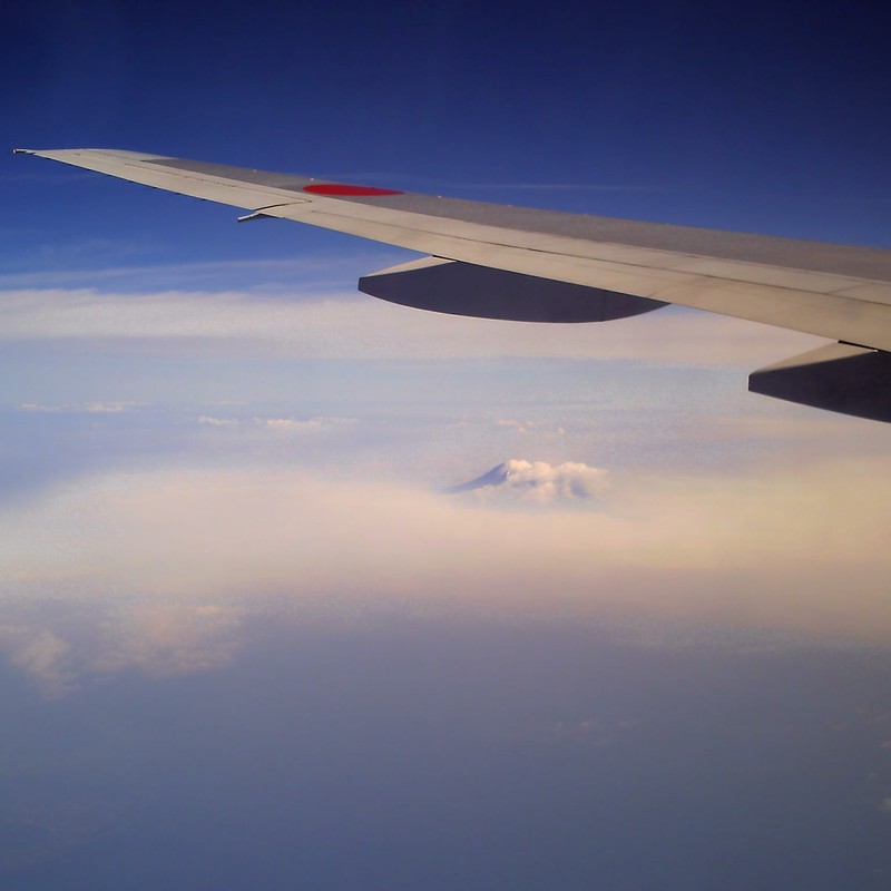 翼と富士山