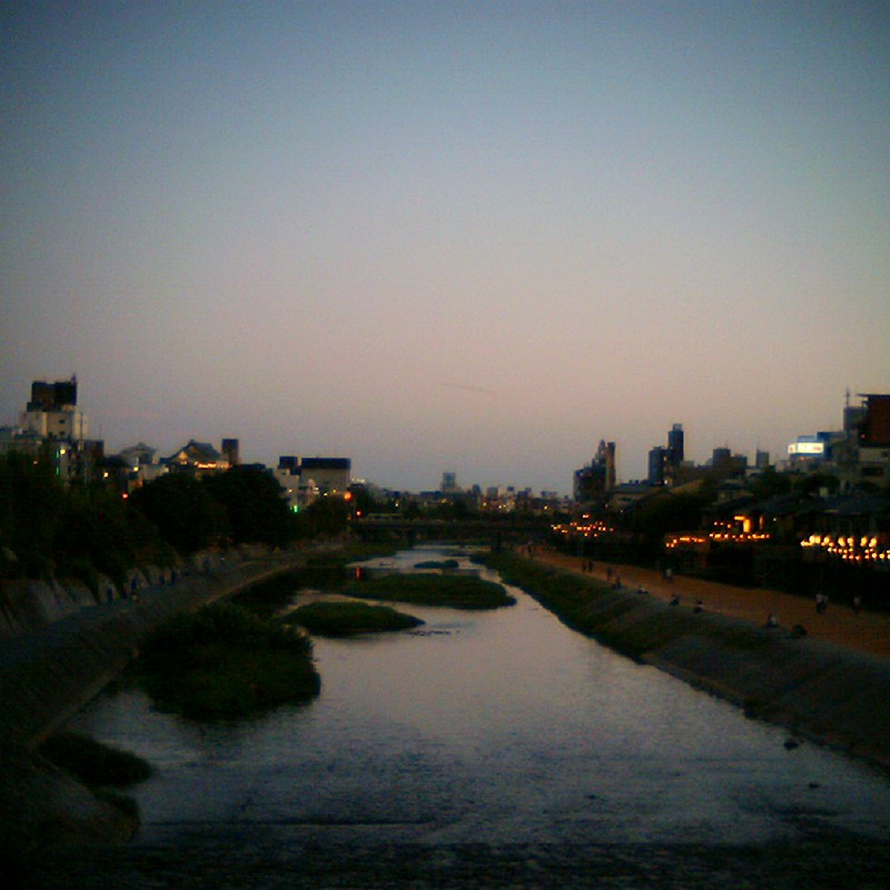夕方の鴨川