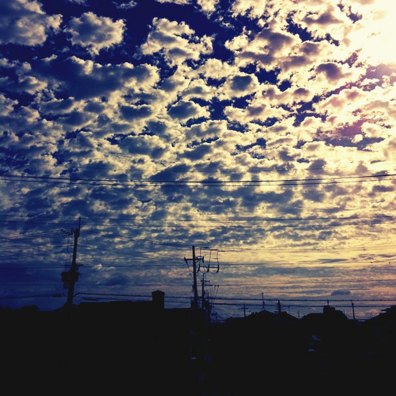 朝の秋雲