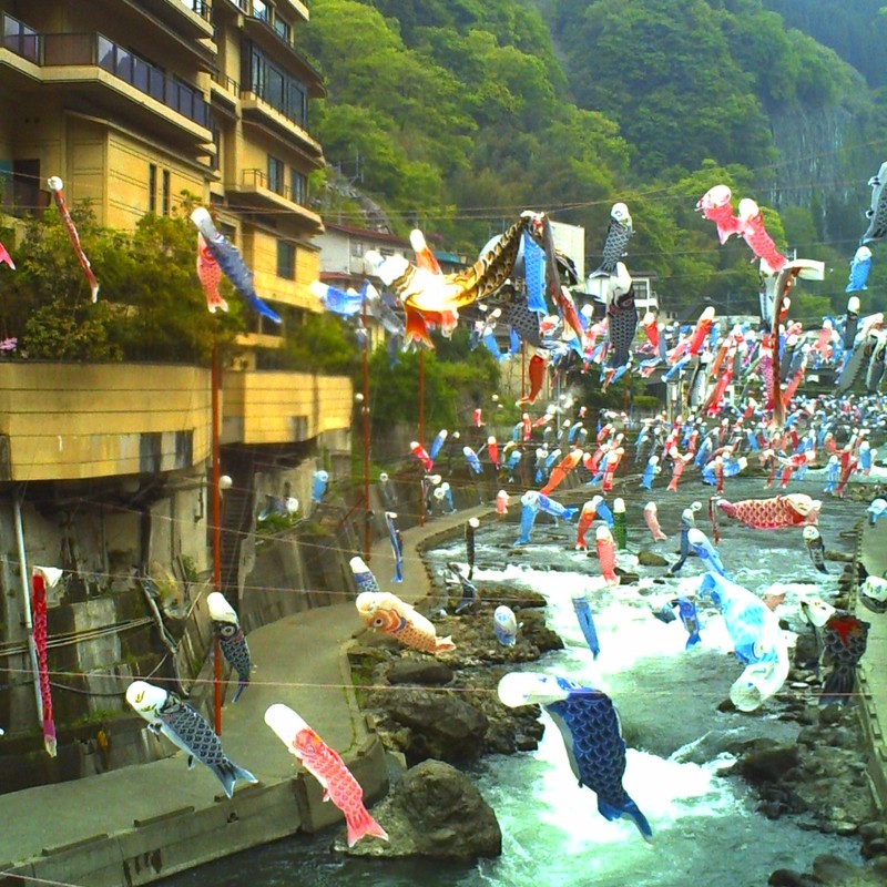 かわのぼり。