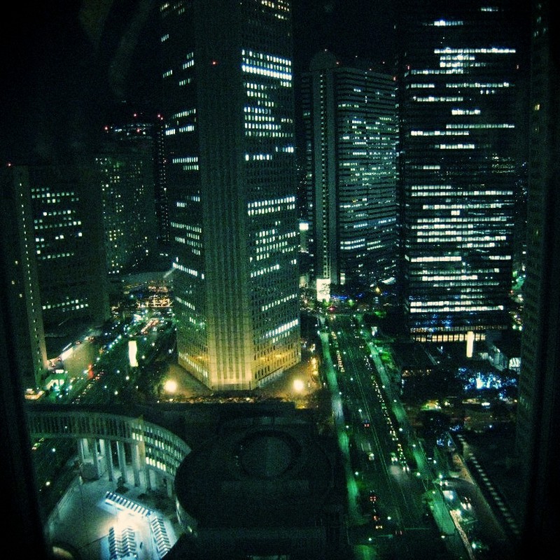 ホテルの窓から。