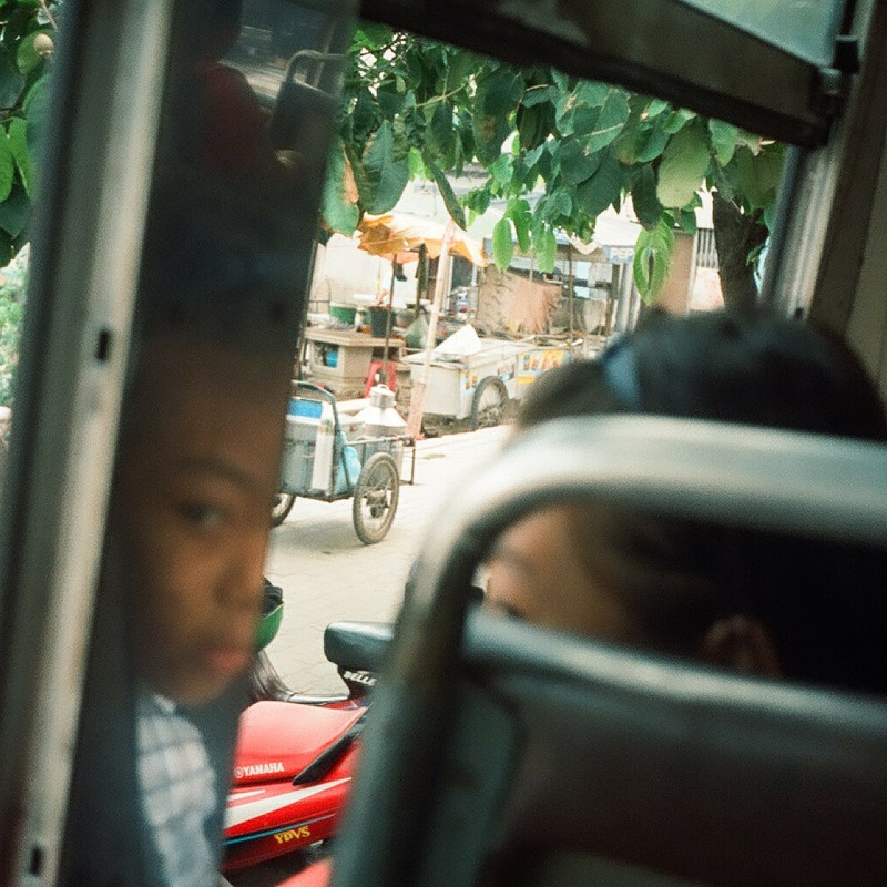 1998 バンコク、バスにて。