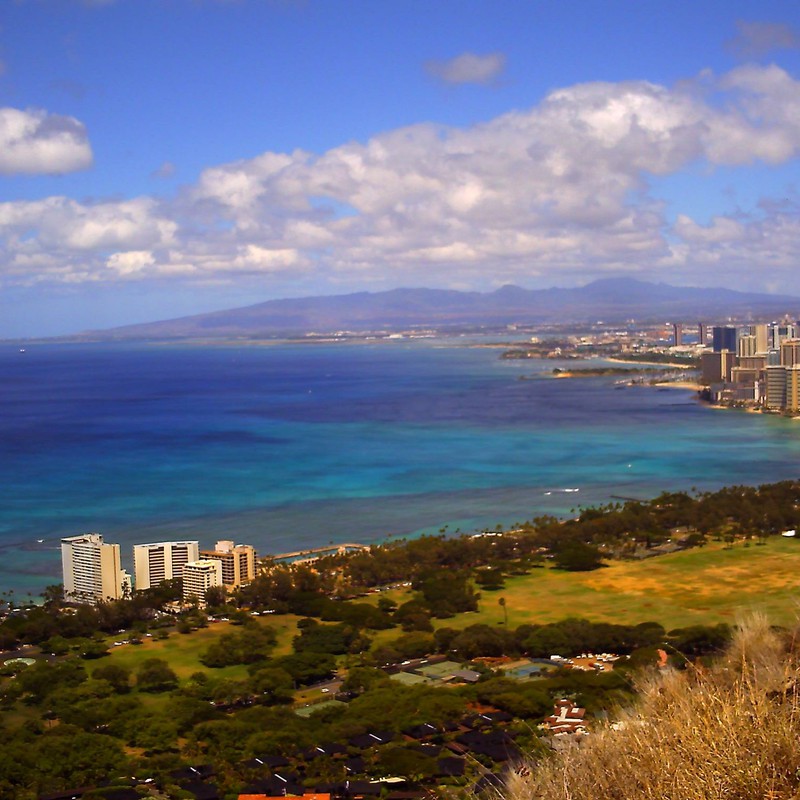 Waikiki Beach View from Diamond Head