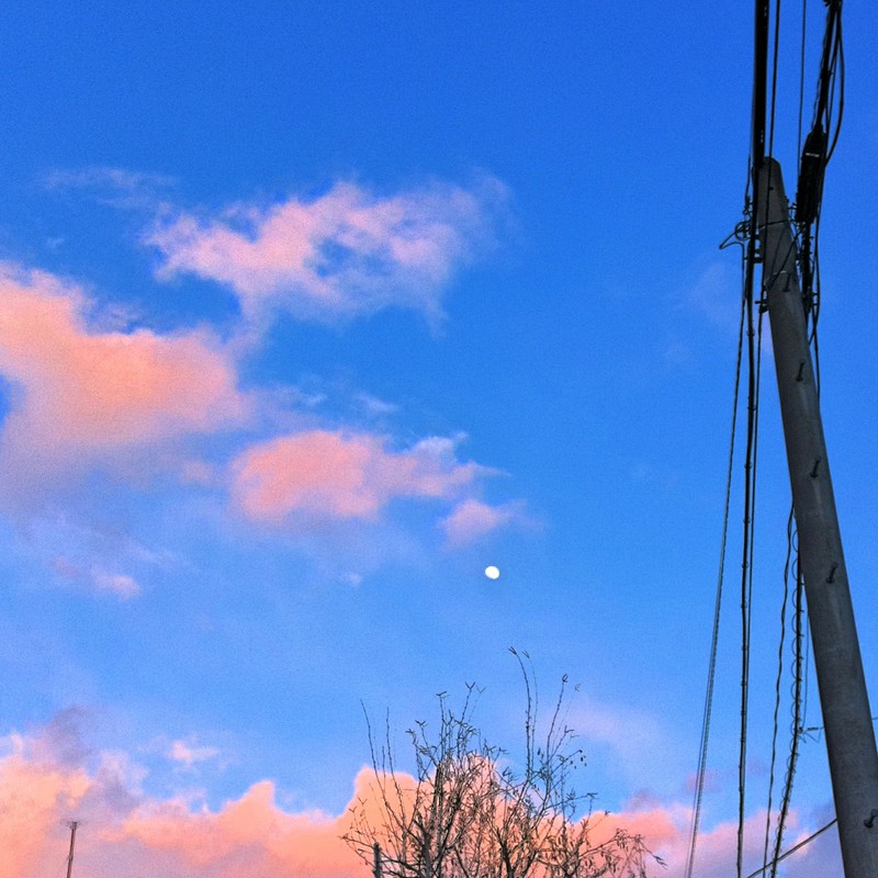Pink Cloud & Moon