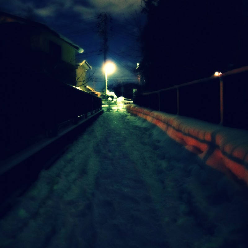 冬の夜道
