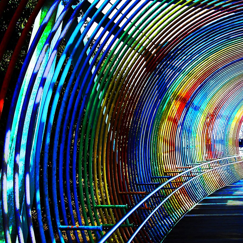虹色トンネル。