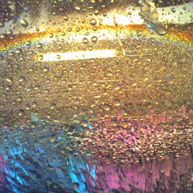 洗車中・・虹
