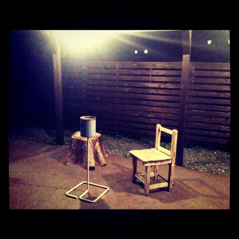 お好み焼き屋さんの喫煙所