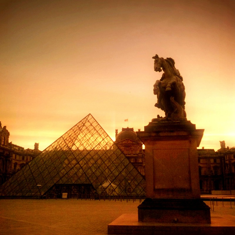 Sunrise at Louvre Museum
