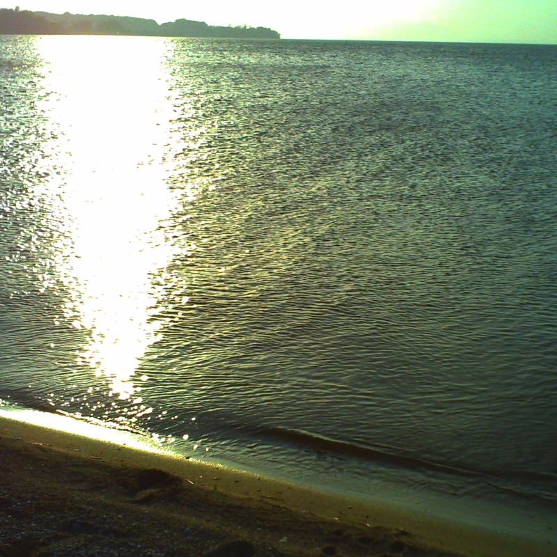 日没前の宍道湖