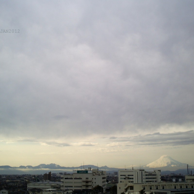 雪化粧した富士山