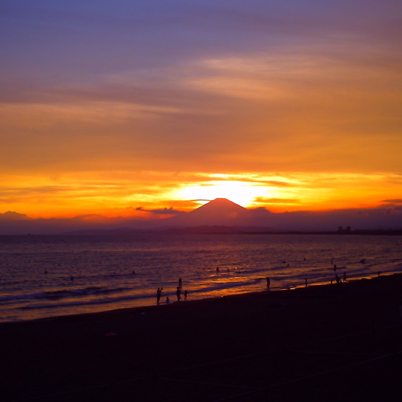 富士への日没