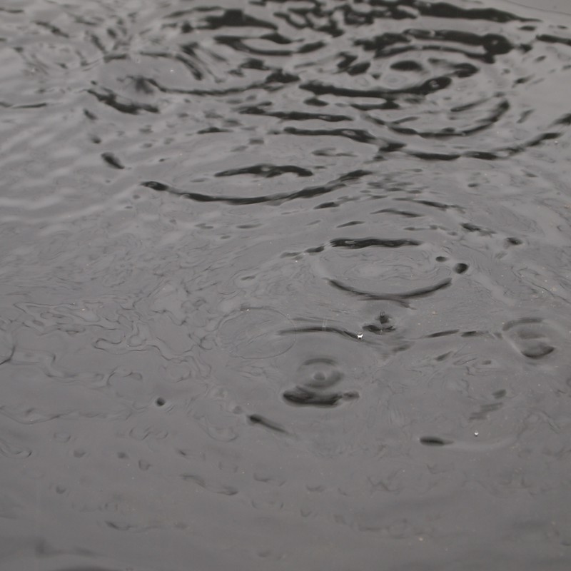 雨の日の遊び　波紋