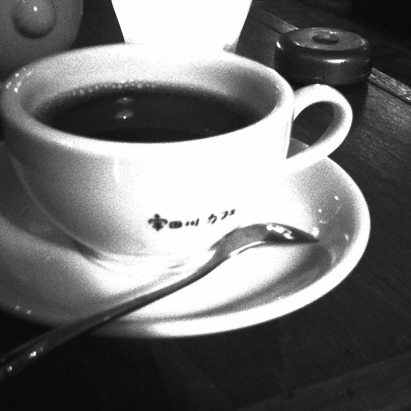 cafe coffee (B/W)
