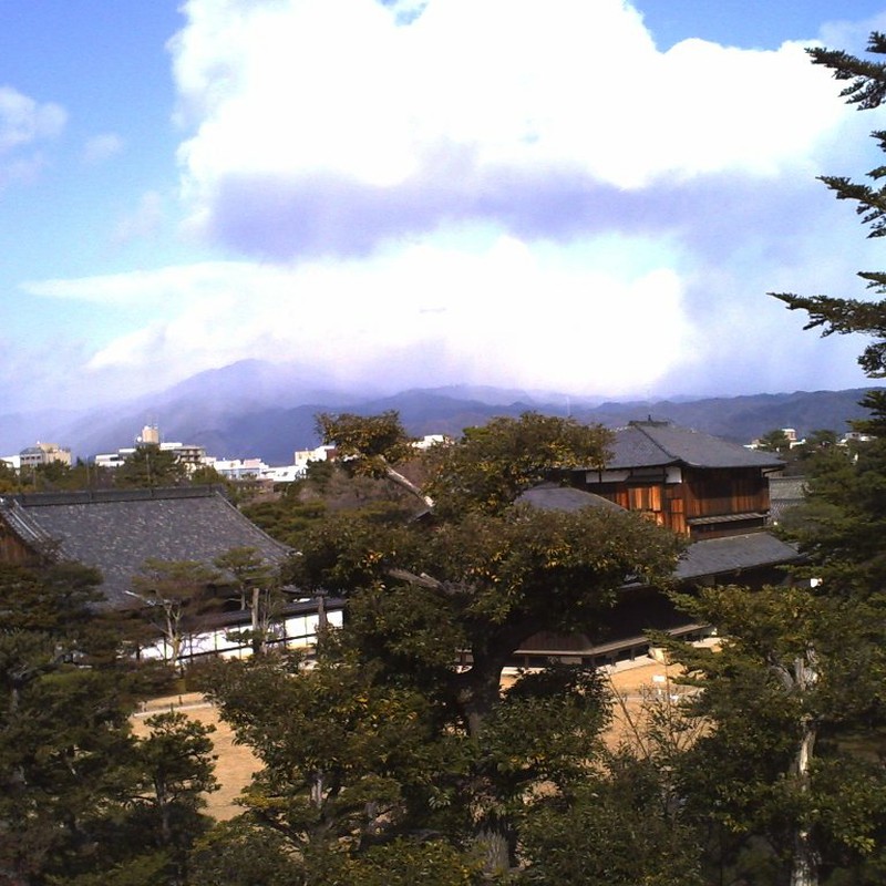 京都 二条城天守閣跡からの眺め