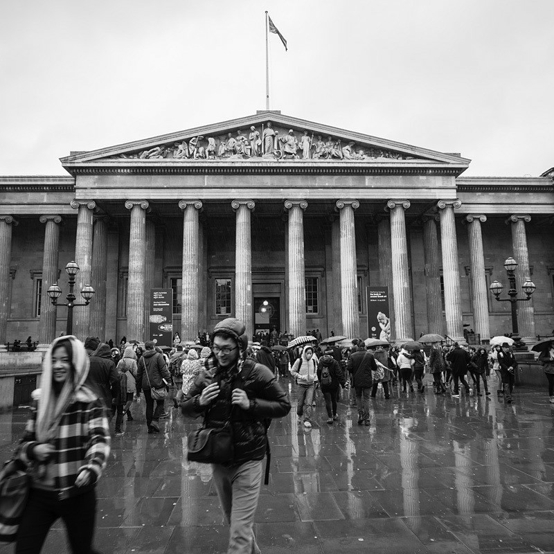 雨の大英博物館
