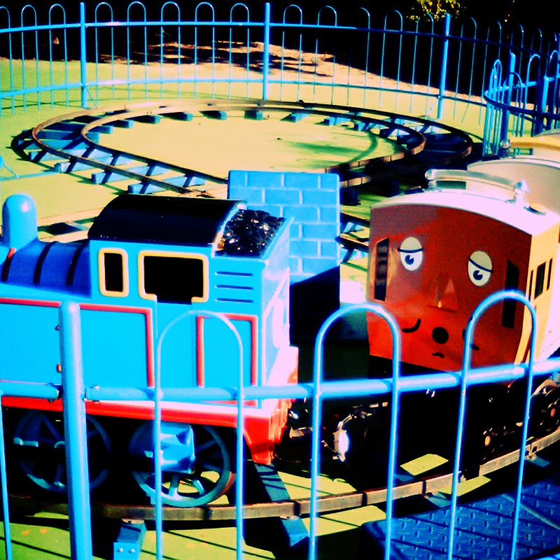 遊園地の電車