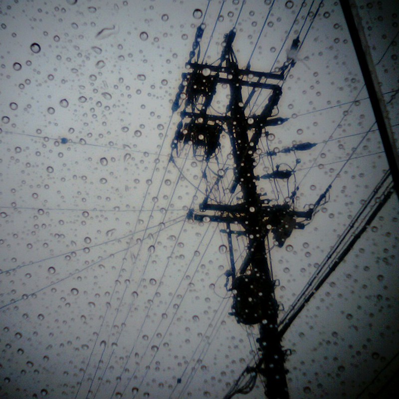 通勤しながらパシャリ　雨(́◉◞౪◟◉)