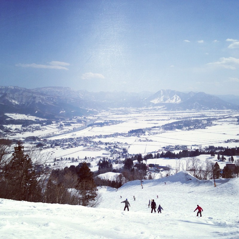 春のスキー場
