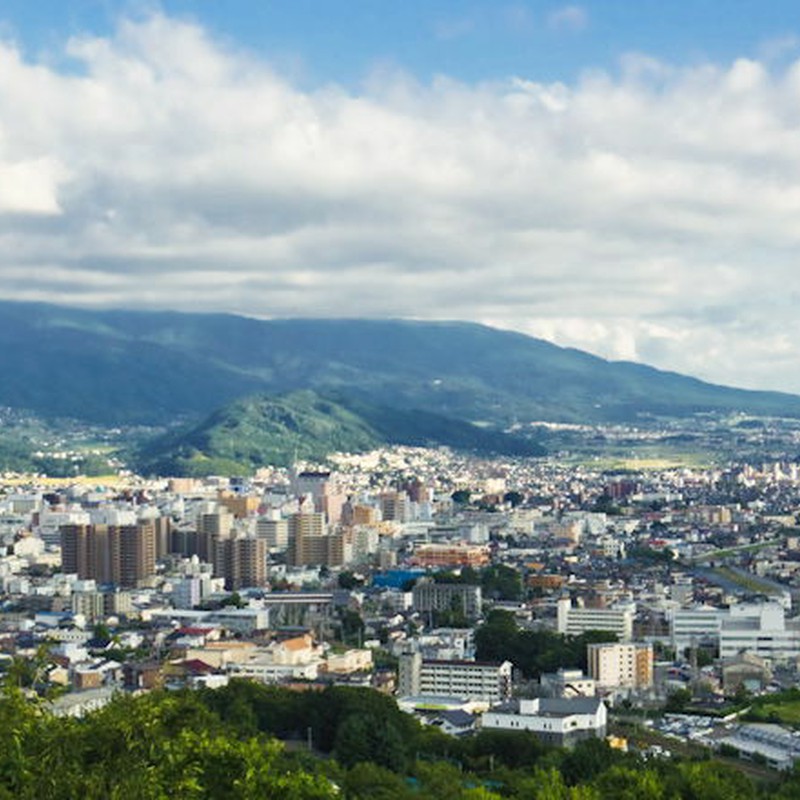 都市の俯瞰風景　－　松本