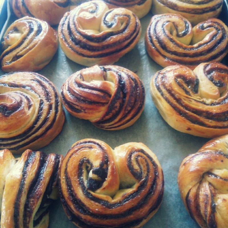 チョコレートパン焼けました