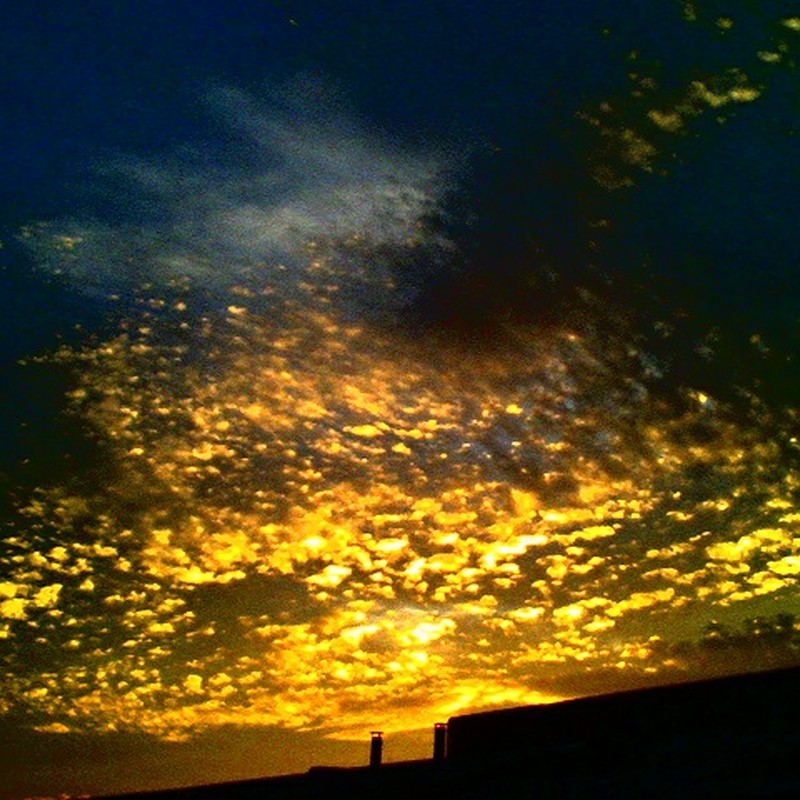 きらきら輝く夕日