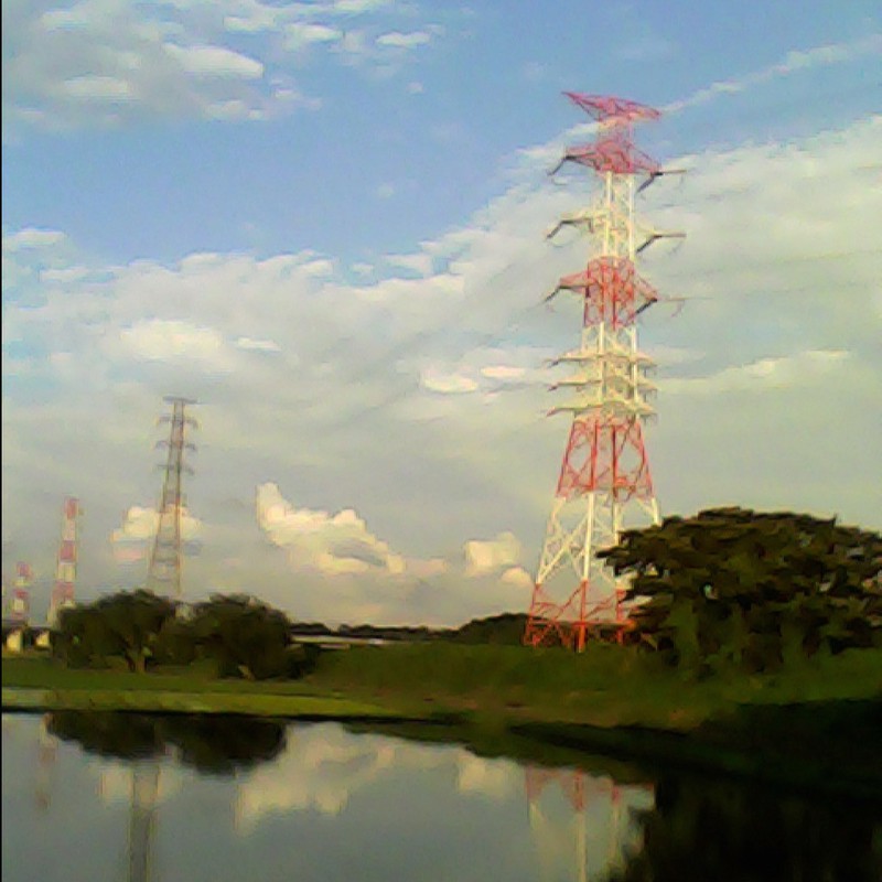 2015/06/21_水田に雲と鉄塔