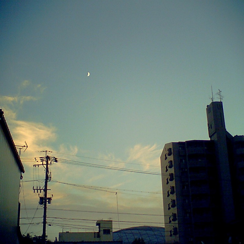 月と雲と空と
