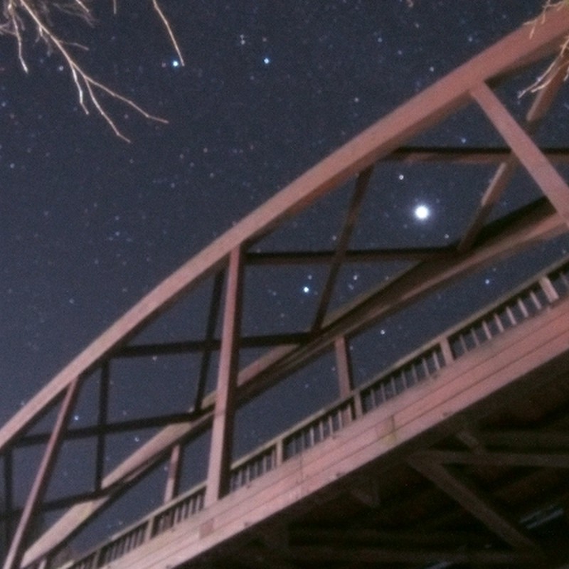 鉄橋と星