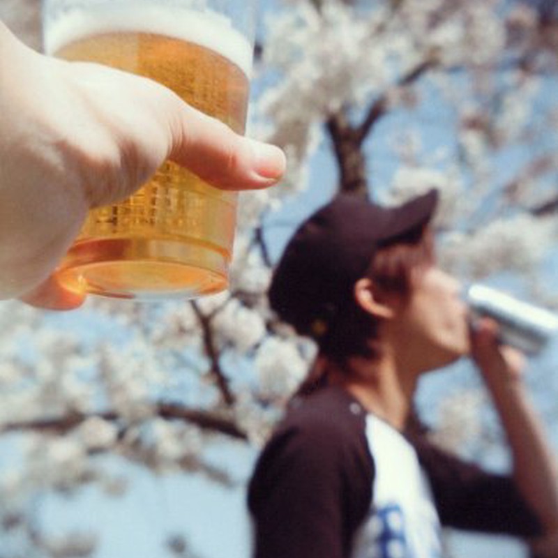 桜＆ビール！