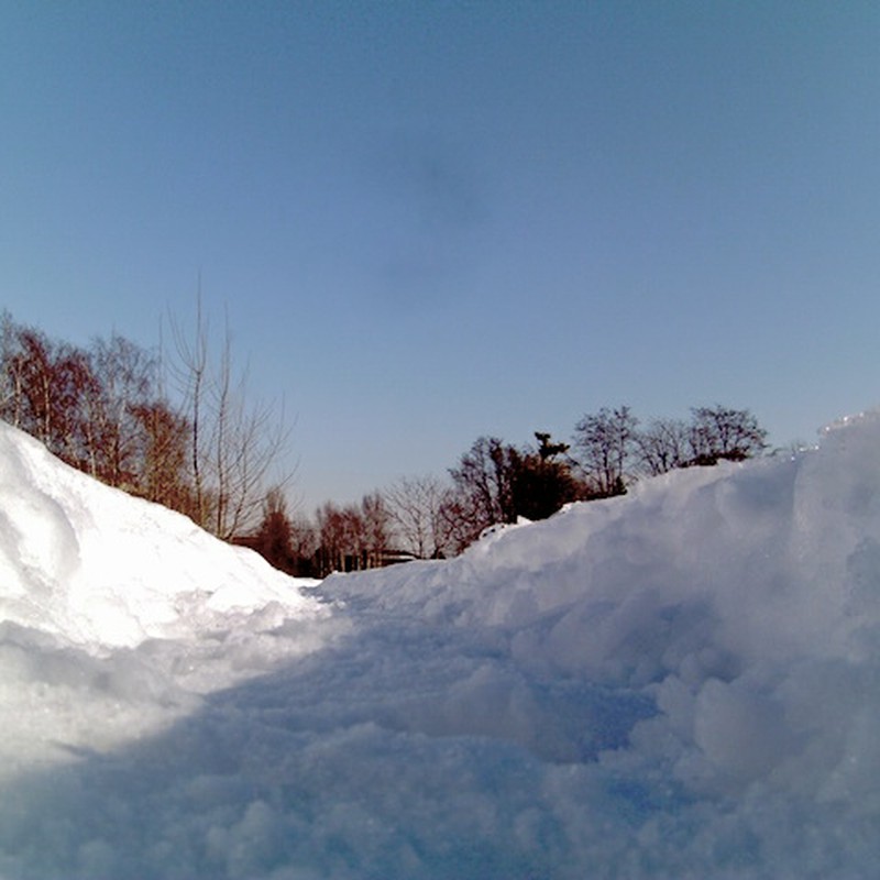 雪の積もった小道